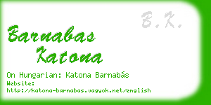 barnabas katona business card
