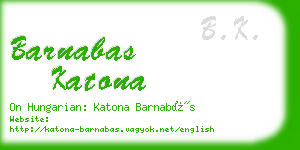 barnabas katona business card